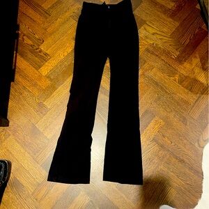 Topshop Split Hem Black Flare Pants